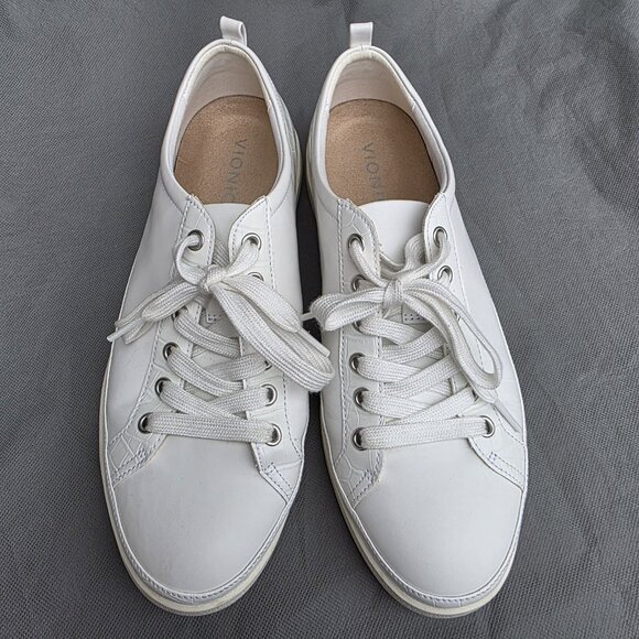 Vionic Shoes - Vionic Size 9.5 Winniy White Lace Up Low Top Sneakers Shoes Leather